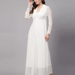 aayu-all about you Women Pleated Fit & Flare Dress image 2