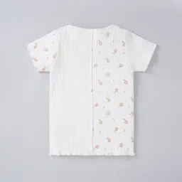 ed-a-mamma Floral Print Sustainable Round-Neck T-Shirt image 2