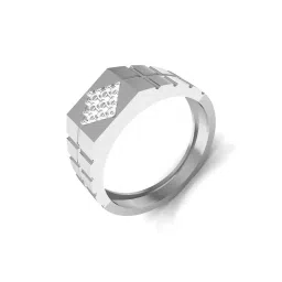 avsar Kanika White Gold Diamond-Studded Ring image 2