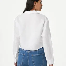 marks & spencer Tie-Front Lyocell Rich Shirt image 2