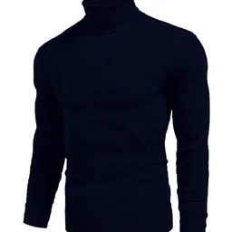 hoodler Men Ribbed Regular Fit Turtleneck Sweatshirt image 2
