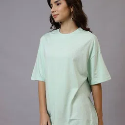 Shein Drop Shoulder Typographic Back Print Oversized Fit Tshirt image 2
