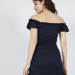 Shein Off Shoulder Ruched Bodycon Mini Dress image 2