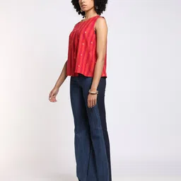 svrnaa by azorte Women Striped Relaxed Fit Top image 2