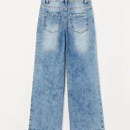 fame forever by lifestyle Girls Mid-Wash Flared Jeans  image 2