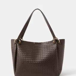 accessorize london Women Logo Embossed Shoulder Bag with Double Handle image 2