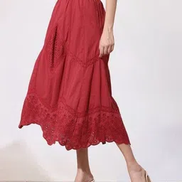 lakshita Women Embroidered Straight Skirt image 2