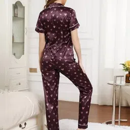 fyre rose Women Graphic Nightwear Set image 2