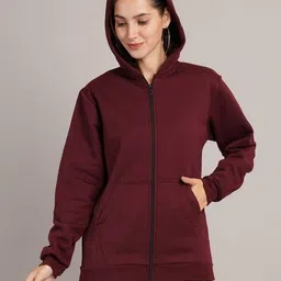 lecowar Women Regular Fit Zip-Front Hoodie  image 2