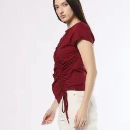 buda jeans co Women Tailored Fit Ruched Top image 2