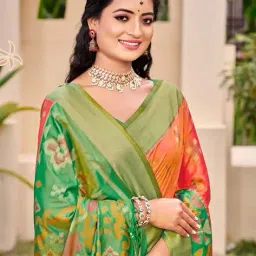 astita Women Printed Silk Saree image 2