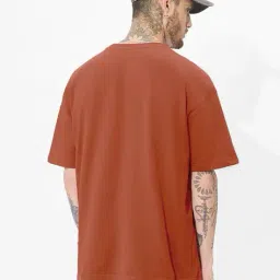 buda jeans co Men Graphic Print Oversized Fit Crew-Neck T-Shirt image 2