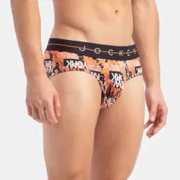 jockey Super Combed Cotton Printed Briefs with Ultrasoft Waistband-NY01 image 2