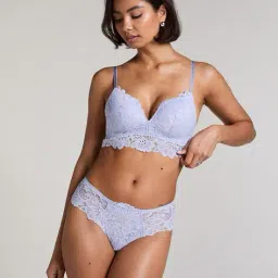 hunkemoller Women Lace Shiloh Padded Non-wired Longline Bra image 2