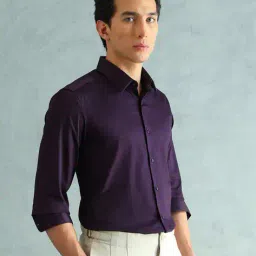 arrow newyork Men Spread Collar Slim Fit Shirt image 2