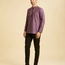 manyavar Men Printed Regular Fit Short Kurta image 2