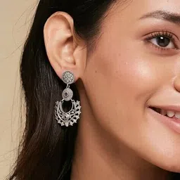 fabindia Women Oxidized Danglers Earrings image 2