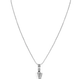 oomph Men Silver Plated Long Chain image 2