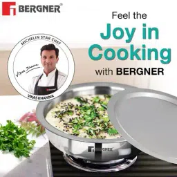 bergner TriPly Stainless Steel Lagdi with Lid image 2
