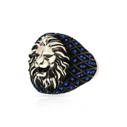 bhima jewels Women Sterling Silver Lion Head Ring image 2