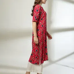 avaasa mixnmatch trends select Women Ikat Print Straight Kurta image 2