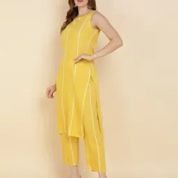 keenu trend Women Stripes A-line Kurta Set image 2