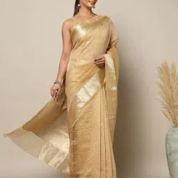 indie picks Banarasi Pure Tissue Silk Saree image 2