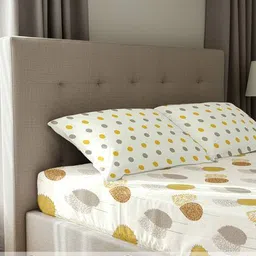 urban space 200 TC Printed King-Size Bedsheet with Pillow Covers image 2