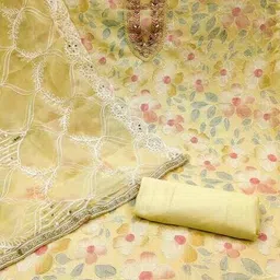 svaraa Women Embroidered Unstitched 3-Piece Dress Material image 2