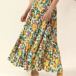 zwerlon x ag Women Floral Print A-Line Skirt image 2