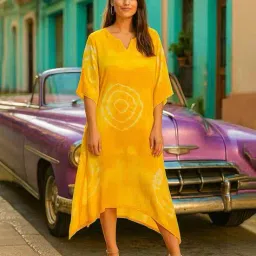 indie picks Women Tie & Dye Kaftan Dress image 2