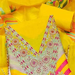 svaraa Women Stripes Unstitched Dress Material image 2