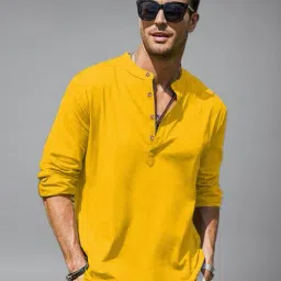 neonomad Men Mandarin-Collar Slim Fit Kurta image 2