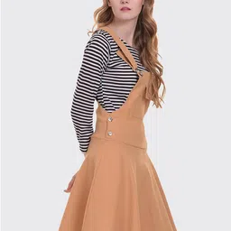 dimpy garments Women Dungaree with Striped T-Shirt image 3