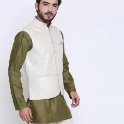 shatranj Nehru Jacket with Welt Pockets image 3