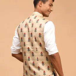 vastramay Floral Print Nehru Jacket image 3