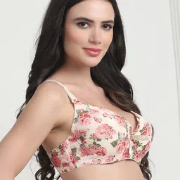prettycat Floral Print Under-Wired T-Shirt Bra with Adjustable Straps image 3