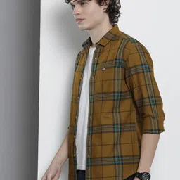 the indian garage co Checked Shirt with Patch Pocket image 3