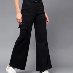 miss chase Women Wide Leg Jeans with 5-Pocket Styling image 3