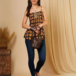 globus Women Paisley Print Tunic with Strappy Sleeves image 3