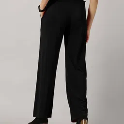 ausk Women High-Rise Relaxed Fit Pleat-Front Trousers image 3