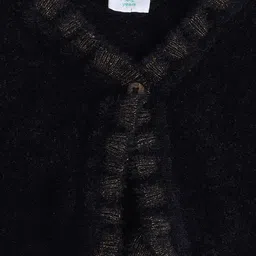 miniklub Girls Furry Shrug with Flutter Hemline image 3