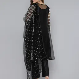 kvs fab Embroidered Unstitched Dress Material with Dupatta image 3