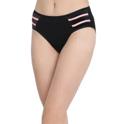 clovia Cotton Spandex Medium Waist Outer Elastic Hipster Panties image 3