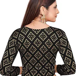 krishnvatika Bandhani Print Round Neck Blouse image 3