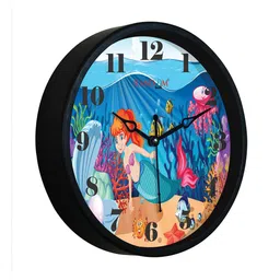 random Round Shape Plastic Wall Clock image 3