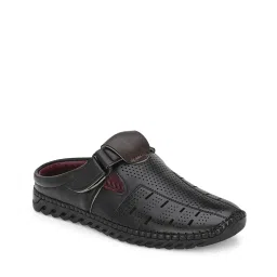 azzaro black Men Round-Toe Slip-On Sandals image 3