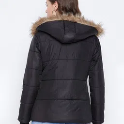 vero amore Quilted Jacket with Detachable Fur-Lined Hood image 3