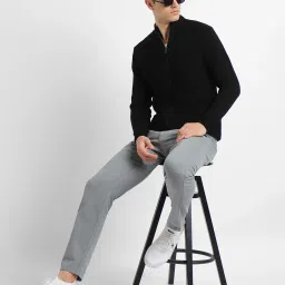 dennislingo premium attire Men Regular Fit Zip-Front Cardigan image 3