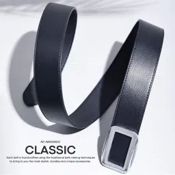 pacific gold Men Croc Pattern Belt with Buckle Closure image 3